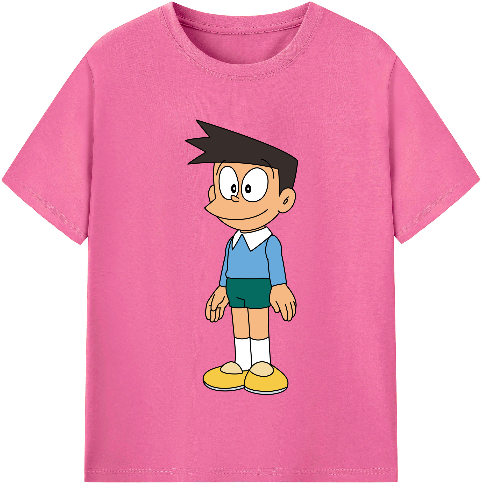 （画像用） ドラえもん 骨川 スネ夫 Doraemon Honekawa Suneo レディースカジュアルプリントTシャツ（綿100％）